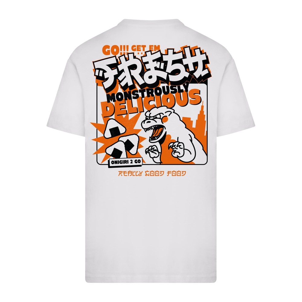 Mister Tee - Monstrously Delicious Onigiri 2 Go Mens Tshirt - White